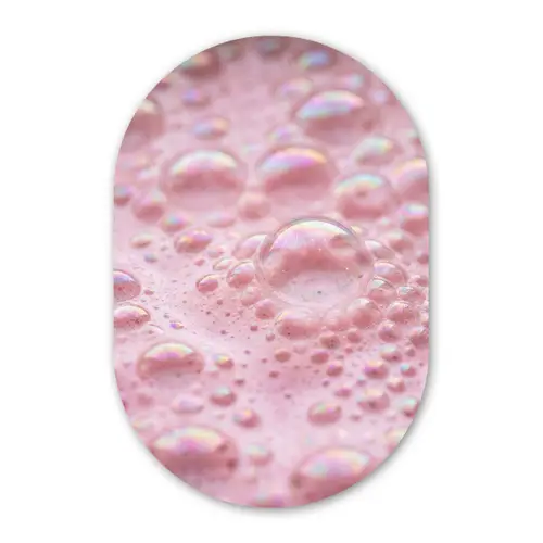 Schuim - Structuur - Roze Wandcirkel Ovaal Forex klein -3d