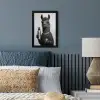 Lama - Flessen - Zwart - Wit fotolijst zwart zonder passe partout klein -sfeer3