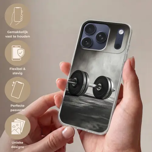 Halter - Gewichten - Zwart Telefoonhoesje iPhone 17 Pro klein -sfeer3_NL