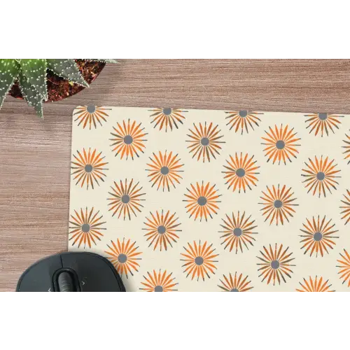 Madelief - Patroon - Oranje muismat rubber klein 262 -closeup