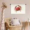 Krab - Felrood - Poten Wandkleed katoen klein -wsfeer5_kind