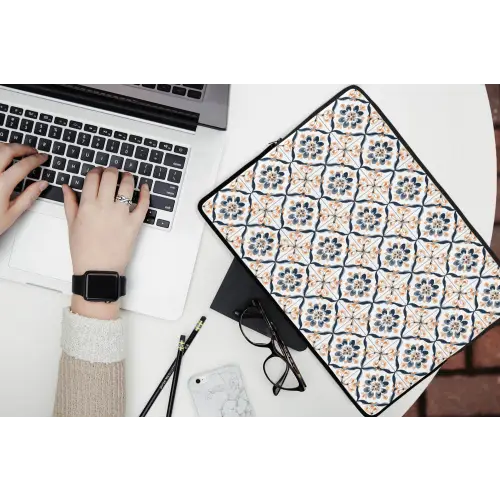 Bladvorm - Patroon - Kleurrijk laptophoes neopreen klein 279 -bureau