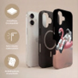 Astronaut - Flamingo - Zwemband - Roze Toughcase MagSafe Apple iPhone 17 klein -USP_Lagen_DE
