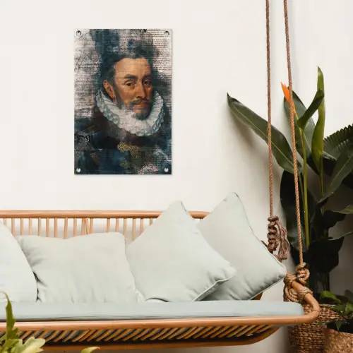 Willem van Oranje - Adriaen Thomasz - Krant tuinposter los doek klein -sfeer7