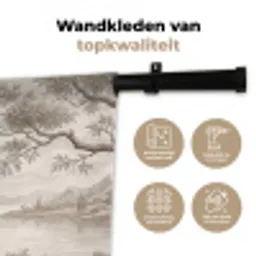Landschap - Bergen - Meer - Natuur Wandkleed katoen klein -sfeer2