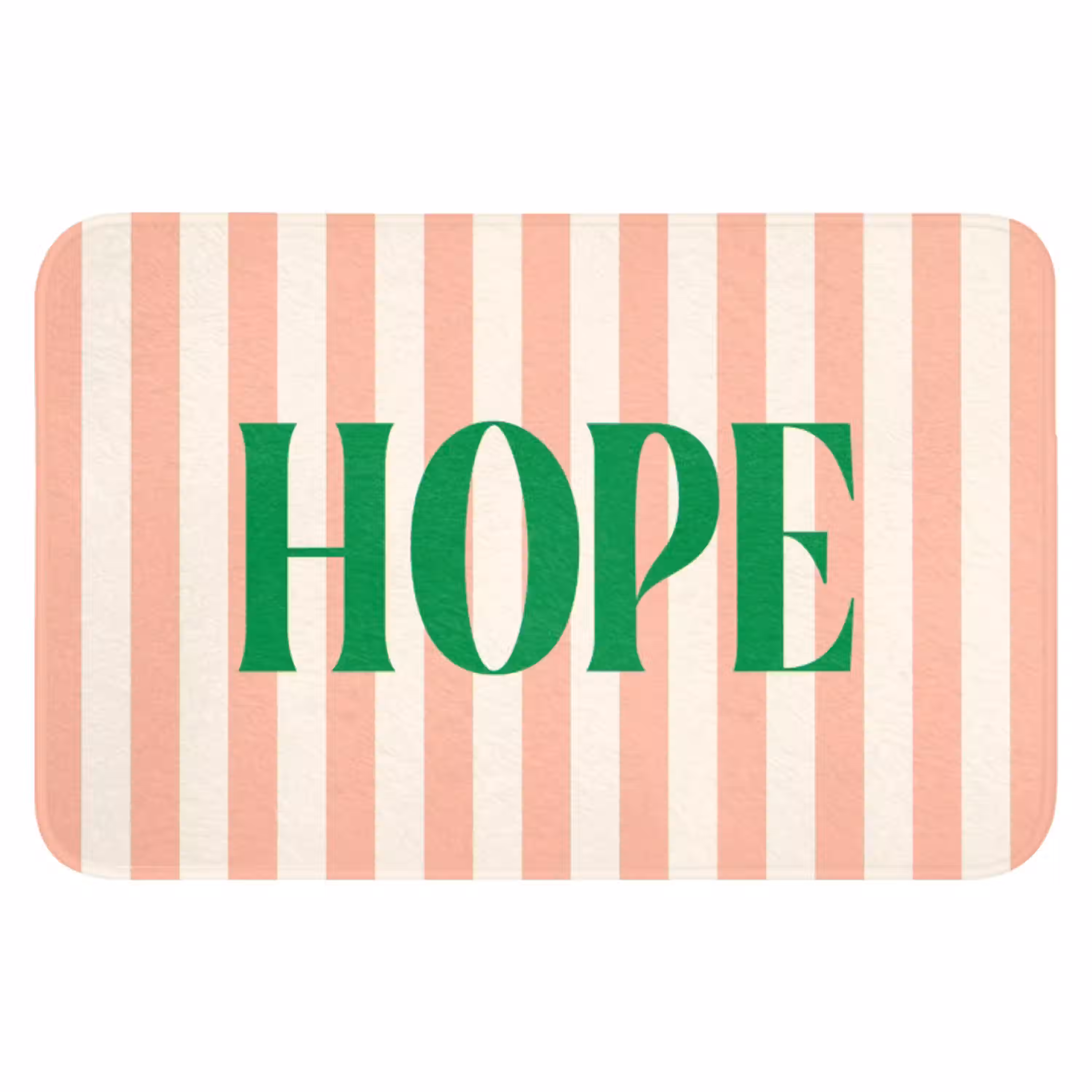 Zachtroze - Groen - Strepen - Hope WCmat klein -3d