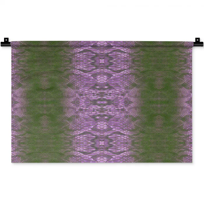 Slang - Boa - Lila - Groen Wandkleed katoen klein 269 -zz3d