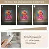 Bloemenkrans - Hagedis - Kimono - Paars Light Box met kabel (Tafellamp) klein -USP_dimbaarNL