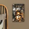 Vrouwen - Bloemen - Goud canvas 2cm klein -sfeer3