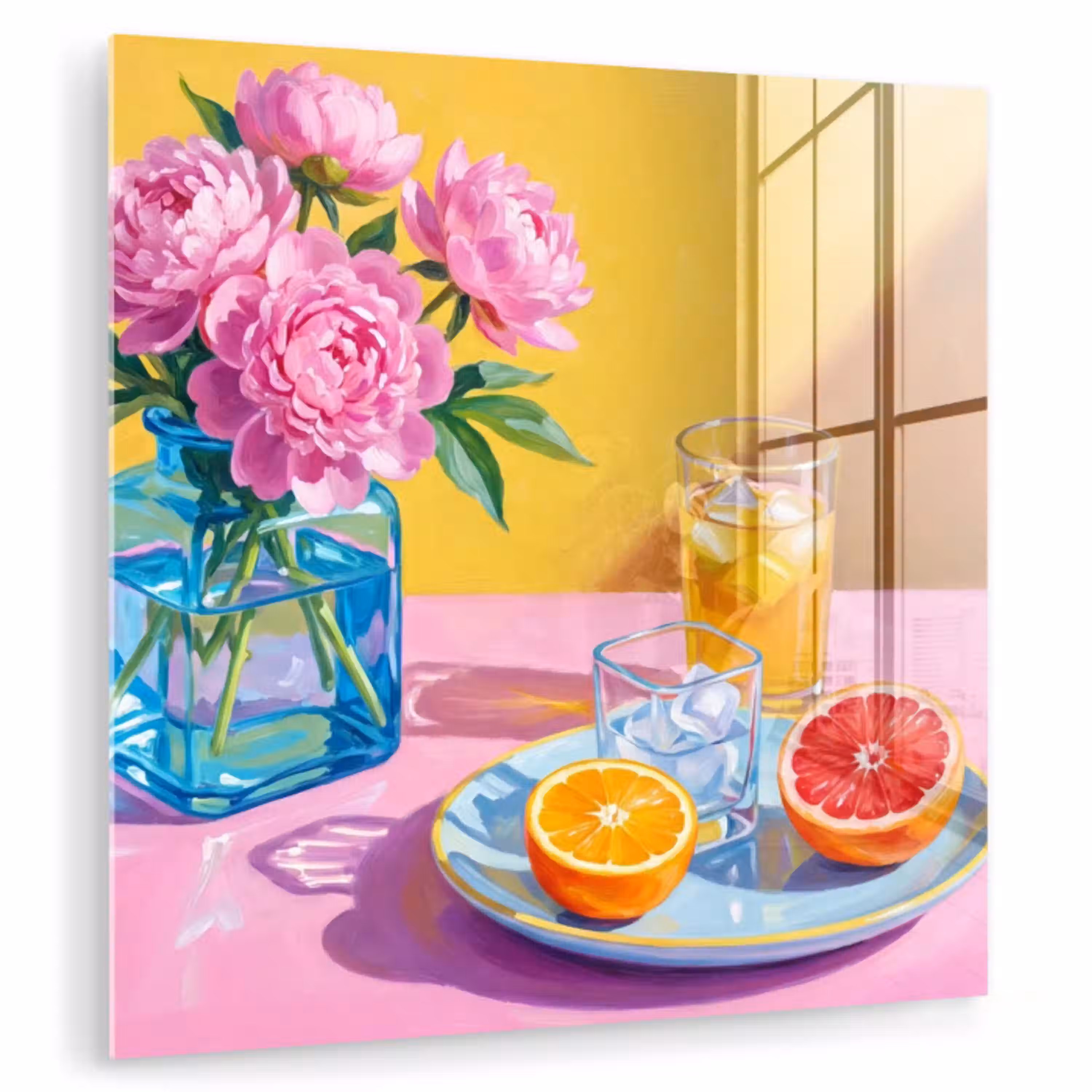 Bloemen - Roze - Modern plexiglas 5mm klein -zzzproduct_nieuw