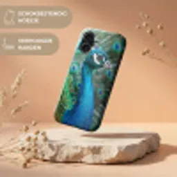 Pauw - Veren - Blauw Toughcase MagSafe Apple iPhone 17 klein -USP_RandenV_NL