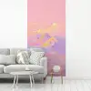 Bergtoppen - Wolken - Dromerig fotobehang vinyl groot -woonkamer