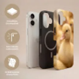Pijltje - Eend - Natuur - Geel Toughcase MagSafe Apple iPhone 17 klein -USP_Lagen_DE