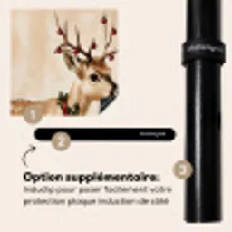 Gewei - Kerst - Rendier - Rood Inductie beschermer vinyl 3mm middel -zzzzzzz-induclip_FR