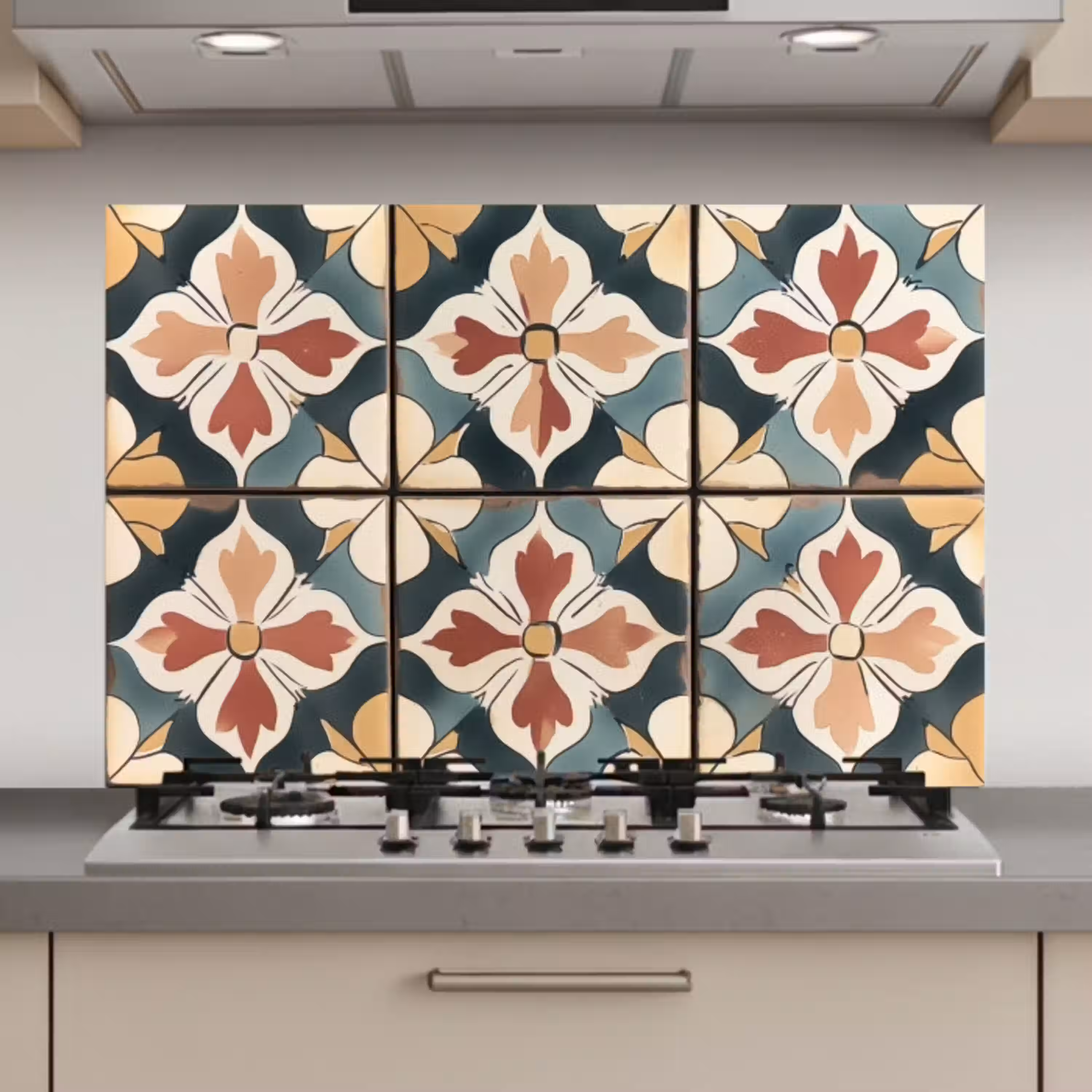 Decoratie - Tegels - Spaans - Vintage keuken achterwand spatscherm klein -3d_website