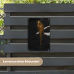 Papegaai - Vogel - Goud tuinposter los doek klein -sfeer3