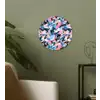Roze - Blauw - Camouflage Wandcirkel plexiglas klein 852 -sfeer3