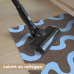 Kronkelende lijnen - Blauw - Bruin - Minimalistisch Deurmat klein 898 -reinigen_DE