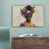 Vrouw - Zonnebril - Vlinder - Bloemen canvas 2cm klein -sfeer4