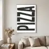 Pizza - Japandi - Decoratie - Vintage Textielframe - compleet frame klein -sfeer1