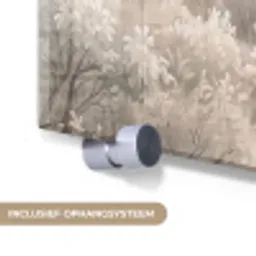 Rivierlandschap - Bergen - Natuur - Vintage - Beige plexiglas 5mm klein -zzsysteem_NL