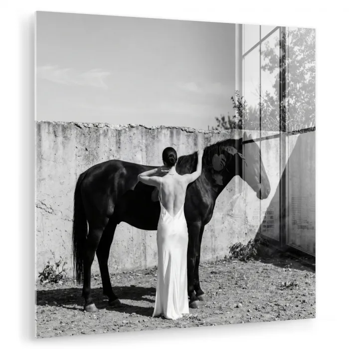 Vrouw - Paard - Artistiek plexiglas 5mm klein -zzzproduct_nieuw