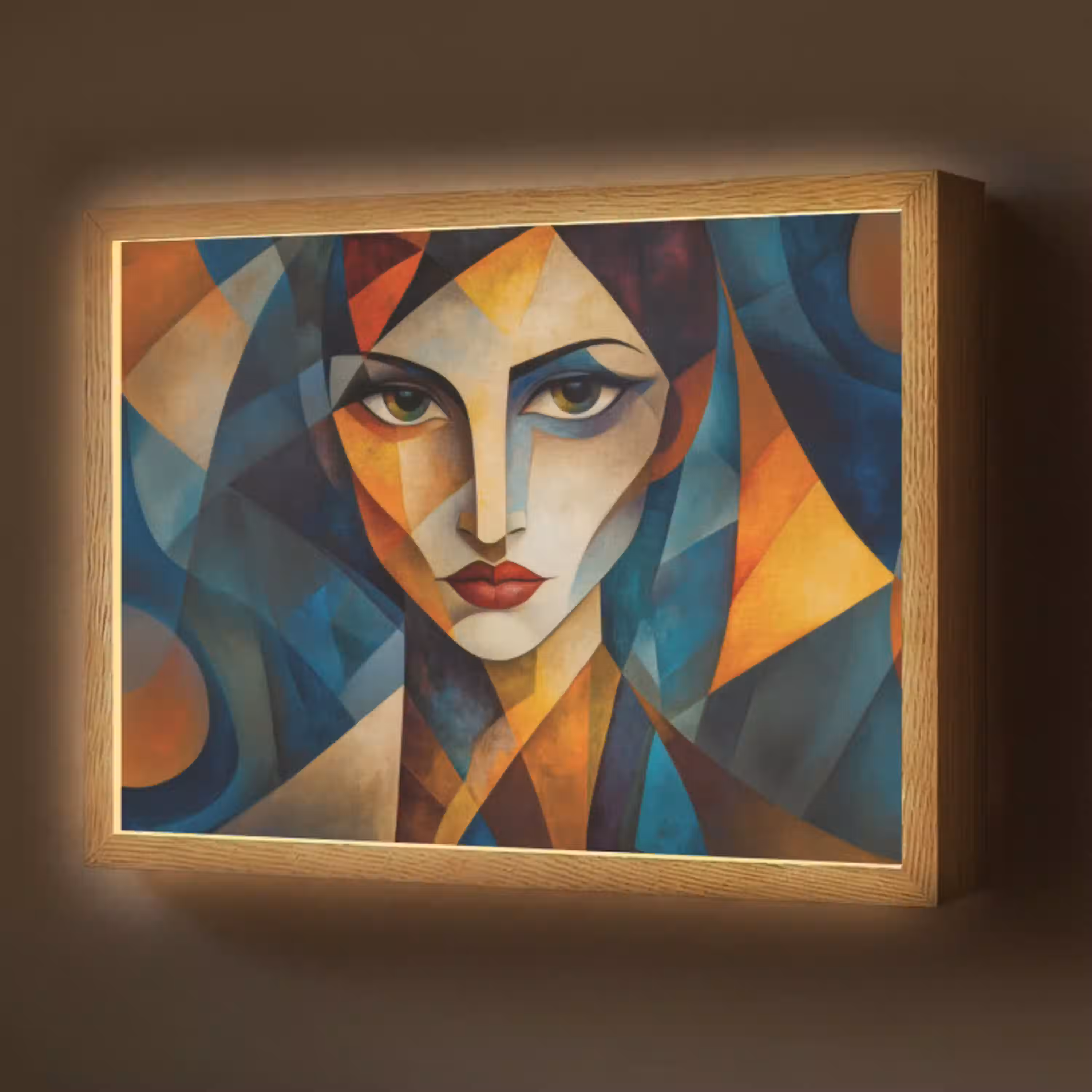 Portret - Abstract - Vormen Light Box met batterij (Wandlamp) middel -z3d_website