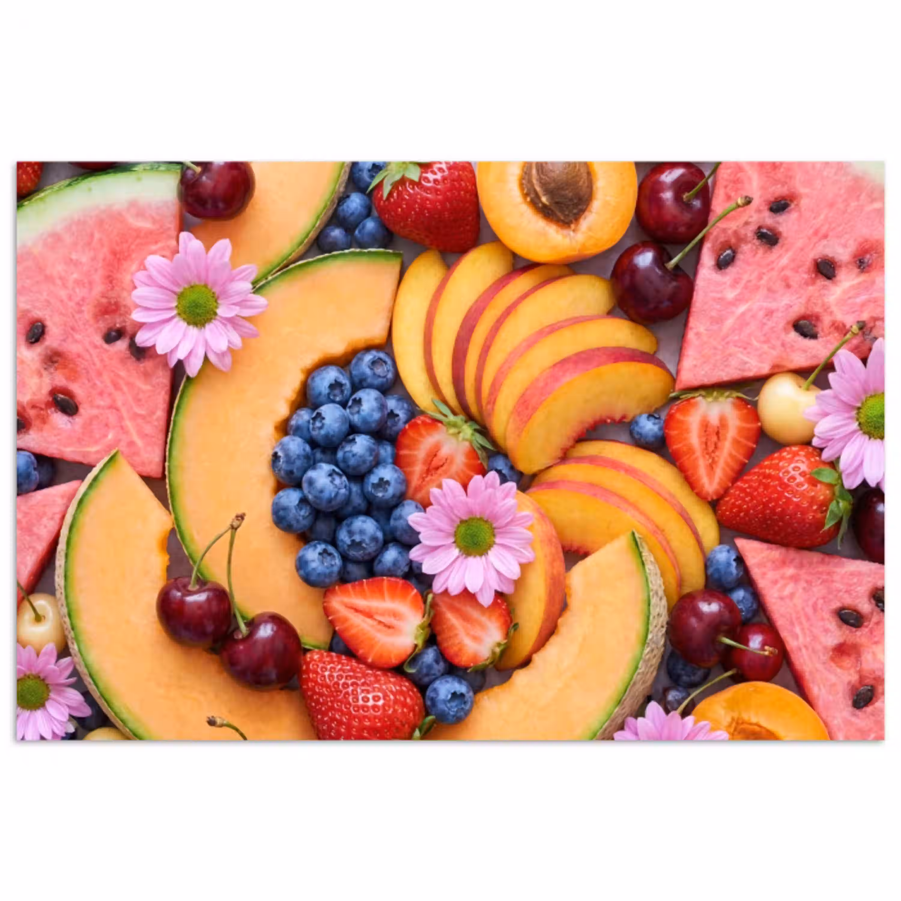 Eten - Fruit - Zomer - Kleurrijk poster papier klein -3d