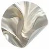 Stof - Plooien - Goud Wandcirkel behangsticker klein -3d