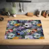 Pastel - Viooltjes - Groen - Patroon Inductie beschermer vinyl 3mm klein 276 -sfeer5