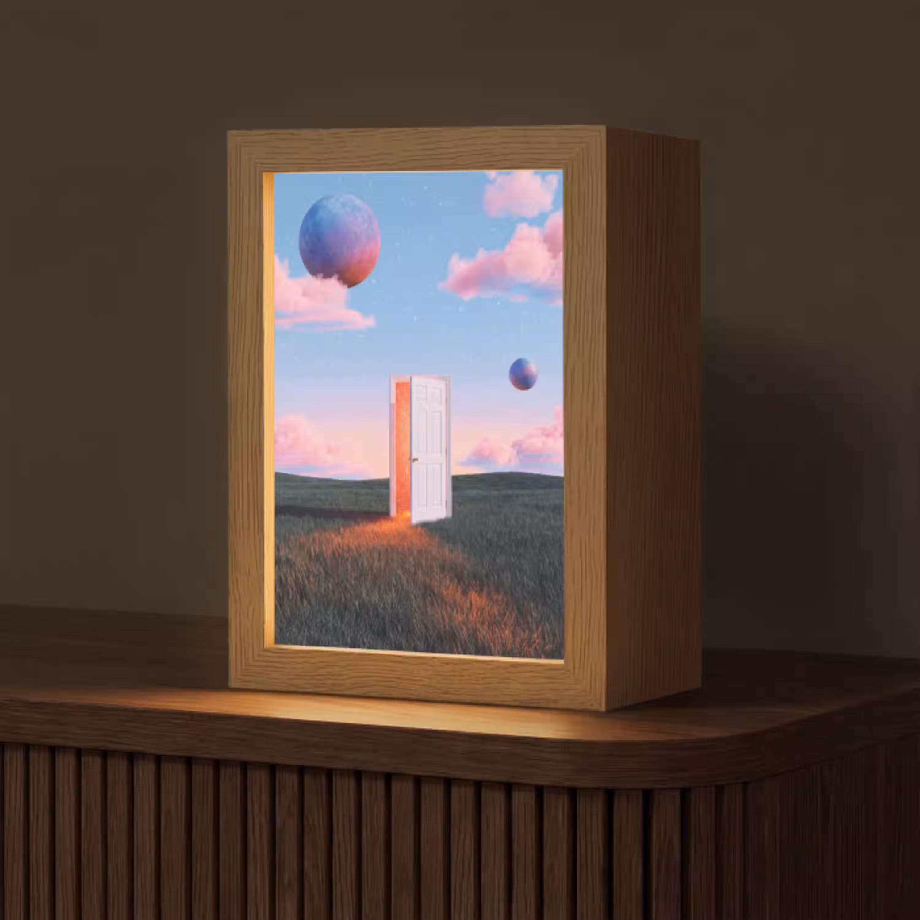 Deur - Fantasie - Ruimte Light Box met kabel (Tafellamp) klein -z3d_website