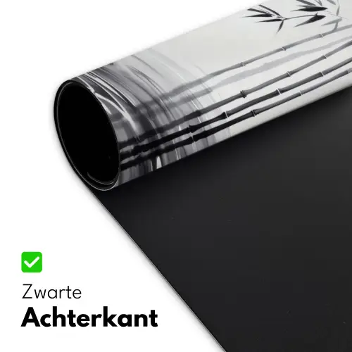 Bamboestammen - Water - Minimalistisch - Wit Muismat XXL klein -sfeer2