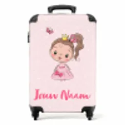 Prinsesje roze NBS - Handbagage koffer - Kinderen Unisex middel -productfoto_recht