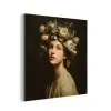 Bloemenstilte - Vrouw - Portret aluminium wit klein -3d