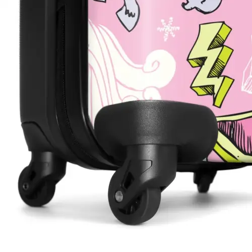 Unicorn doodles NBS - Handbagage koffer - Kinderen Unisex middel -wiel