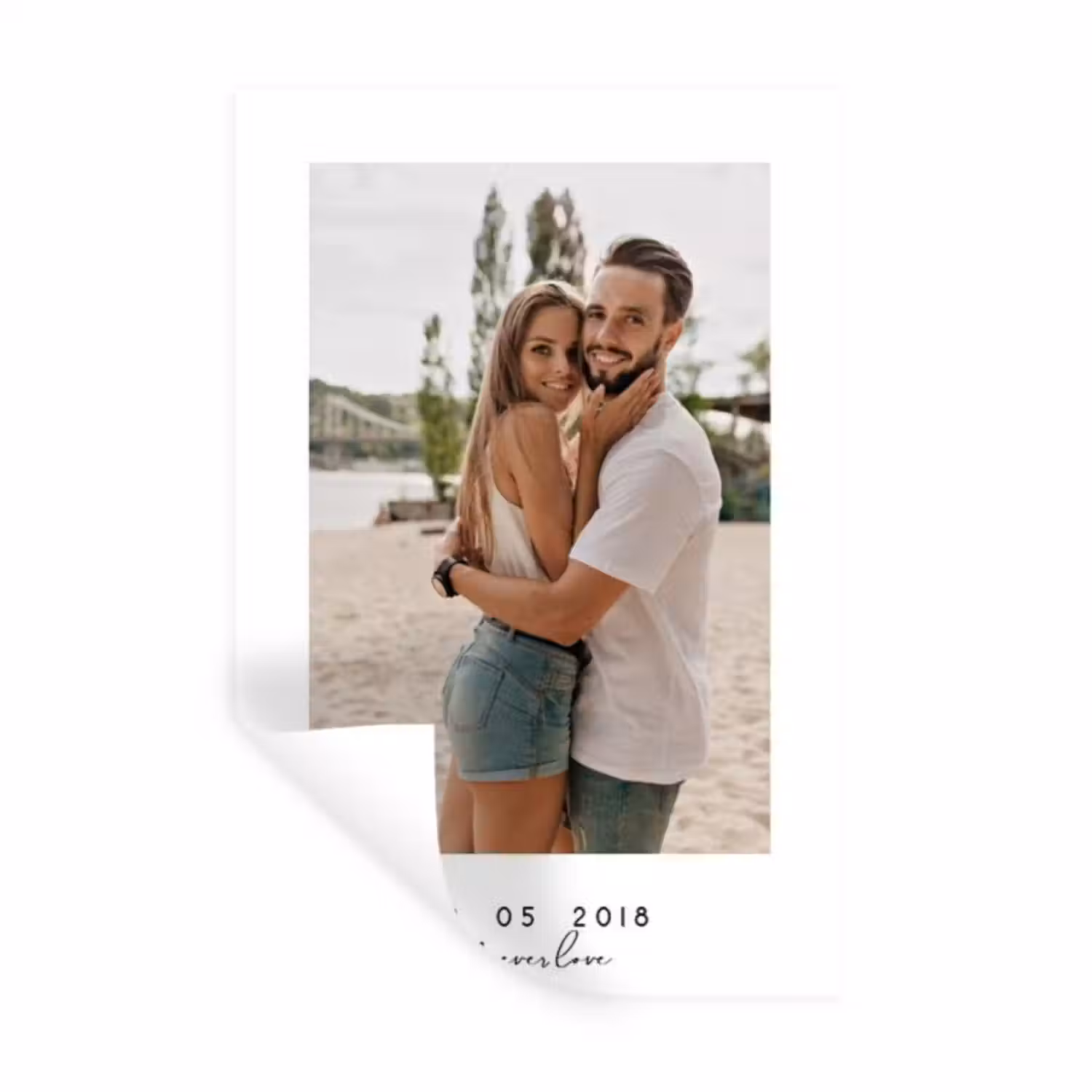 Gepersonaliseerde muursticker - Forever Love - Witte Border