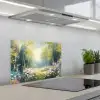 Bos - Schilderstijl - Kleurrijk keuken achterwand spatscherm klein -3d_schuin