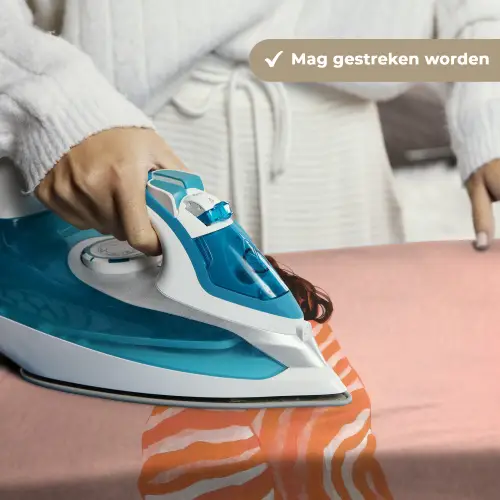 Meisje - Deken - Gestreept - Oranje Wandkleed katoen klein -sfeer9