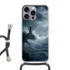 Rotsen - Vuurtoren - Golven - Klliffen Hoesje iPhone 16 Pro Max met koord klein -3d