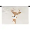Hert - Bosdieren - Beige Wandkleed katoen klein -zz3d