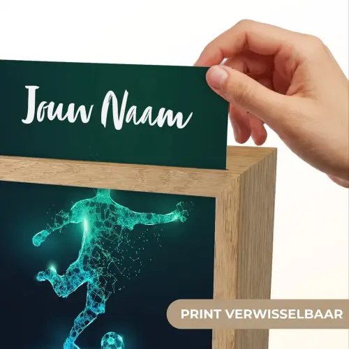 Voetballer - Trap - Blauw - Digitaal Light Box met kabel (Kinderlampje) klein -USP_websiteprintNL