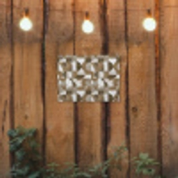 Abstract - Retro - Bruin tuinposter los doek klein 239 -sfeer1