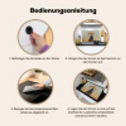 Minimalistisch - Silhouet - Oranje Inductie beschemer met haakjes klein -ky-gebruik-de