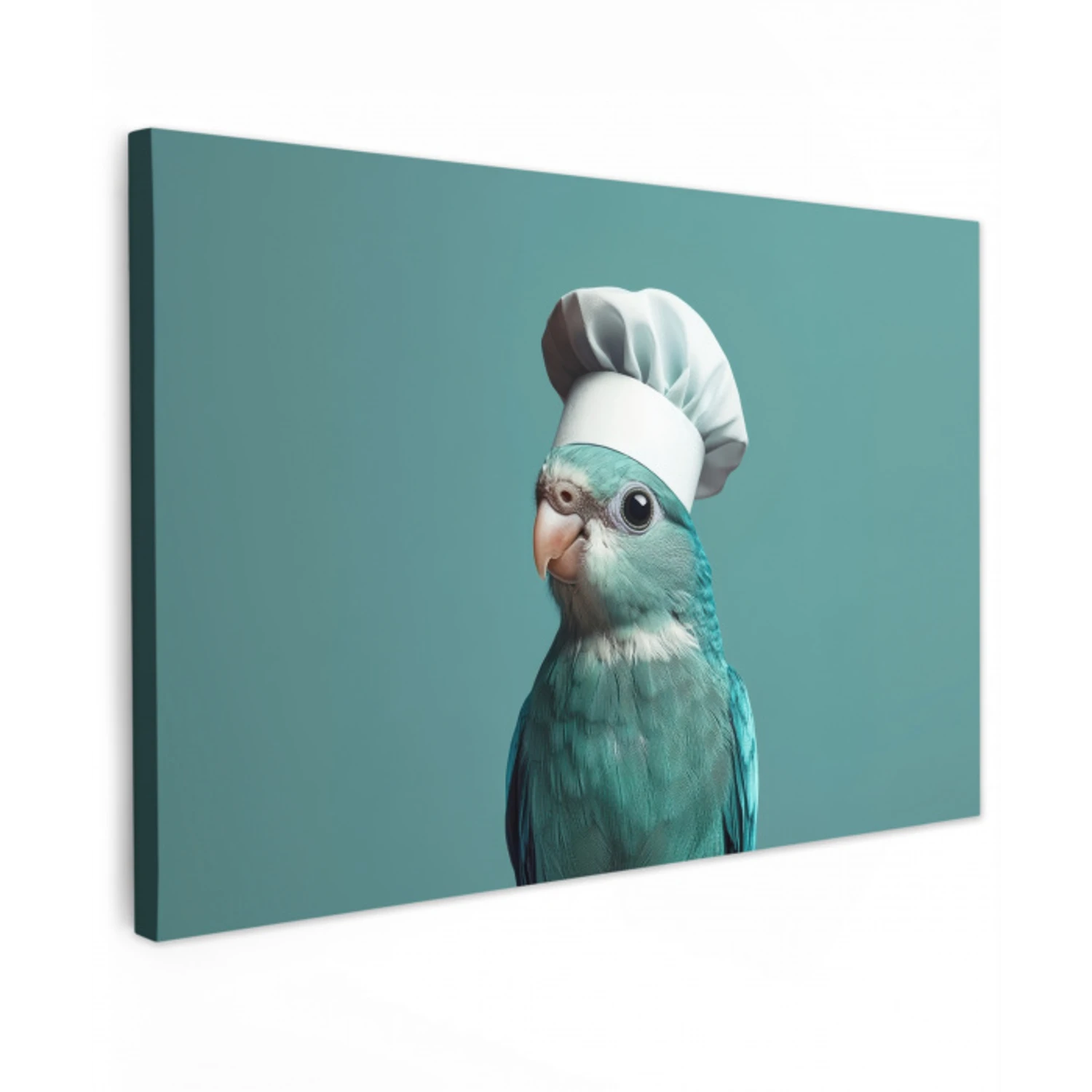 Parkiet - Vogel - Koksmuts - Cute Tuinposter op houten frame 2 cm dik klein -3d