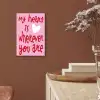 Valentijn - Hart - Liefde - Roze aluminium wit klein -sfeer4