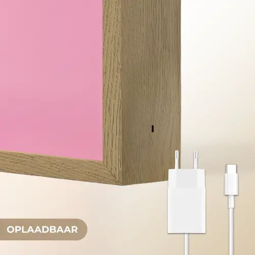 Lolly - Roze - Snoep - Zoet Light Box met batterij (Wandlamp) middel -USP_websiteoplaadbaarNL