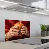 Broodje - Bontjas - Goud keuken achterwand spatscherm klein -3d_schuin