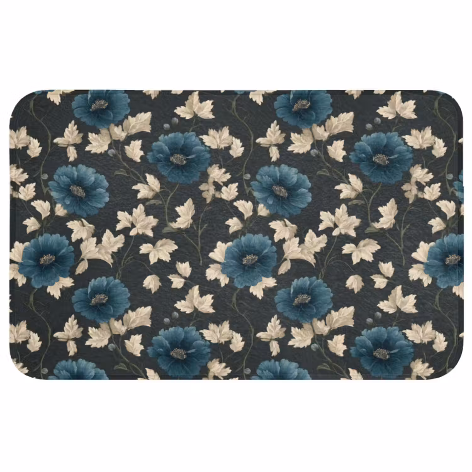Wc Mat - Botanisch - Bloemen - Blauw