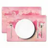 Wereldkaart - Roze - Vaag Placemat vinyl groot -zzsfeer2_Kitchenyeah-website
