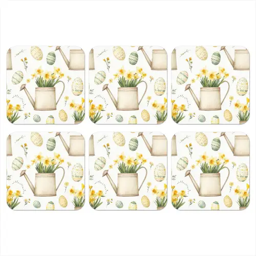 Gieter - Bloemen - Eieren onderzetter kurk middel -3d